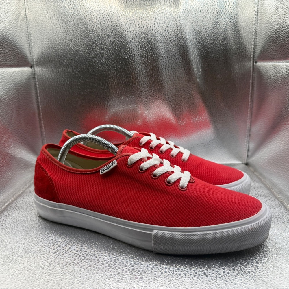 Size 10 2008 VANS AUTHENTIC LOW LX PROPER LB NATIVE AMERICAN RED WHITE